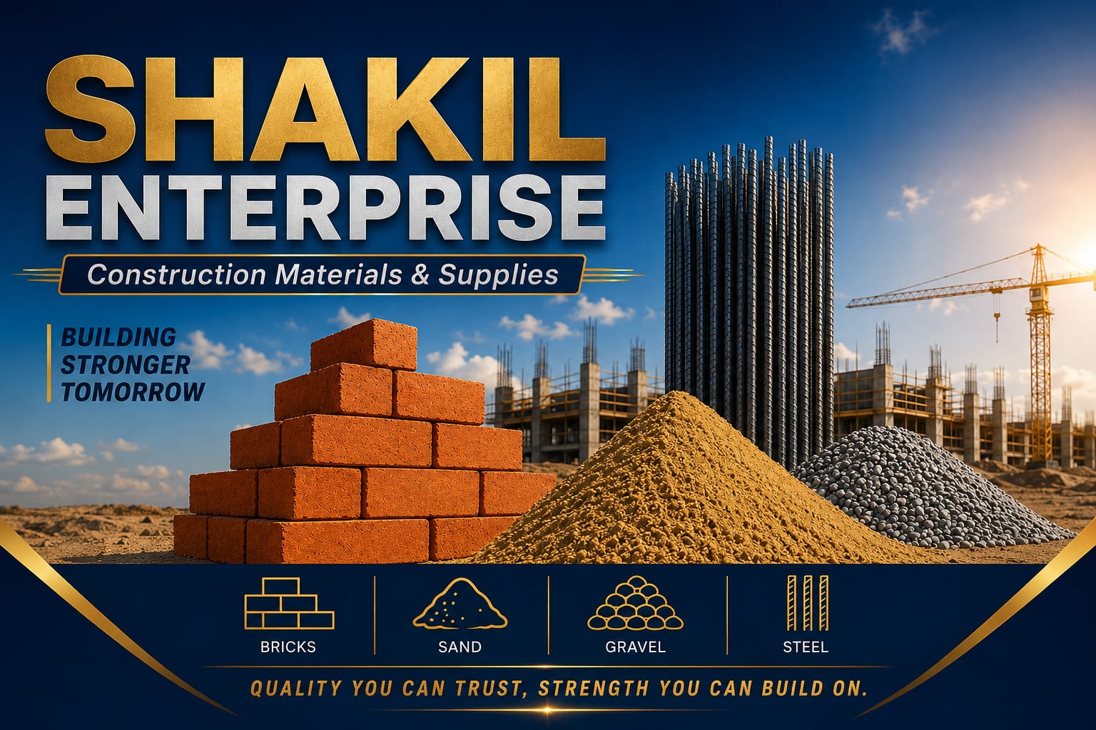 Construction materials and rods